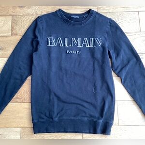 Balmain Black Crewneck Sweatshirt XS